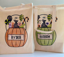 Load image into Gallery viewer, Personalized Halloween Pumpkin Treat Bag
