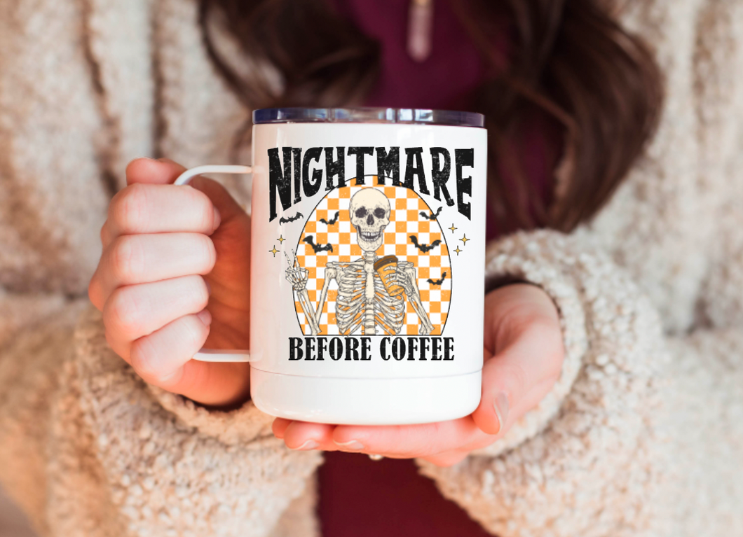 Nightmare Before Coffee 12oz Travel Mug