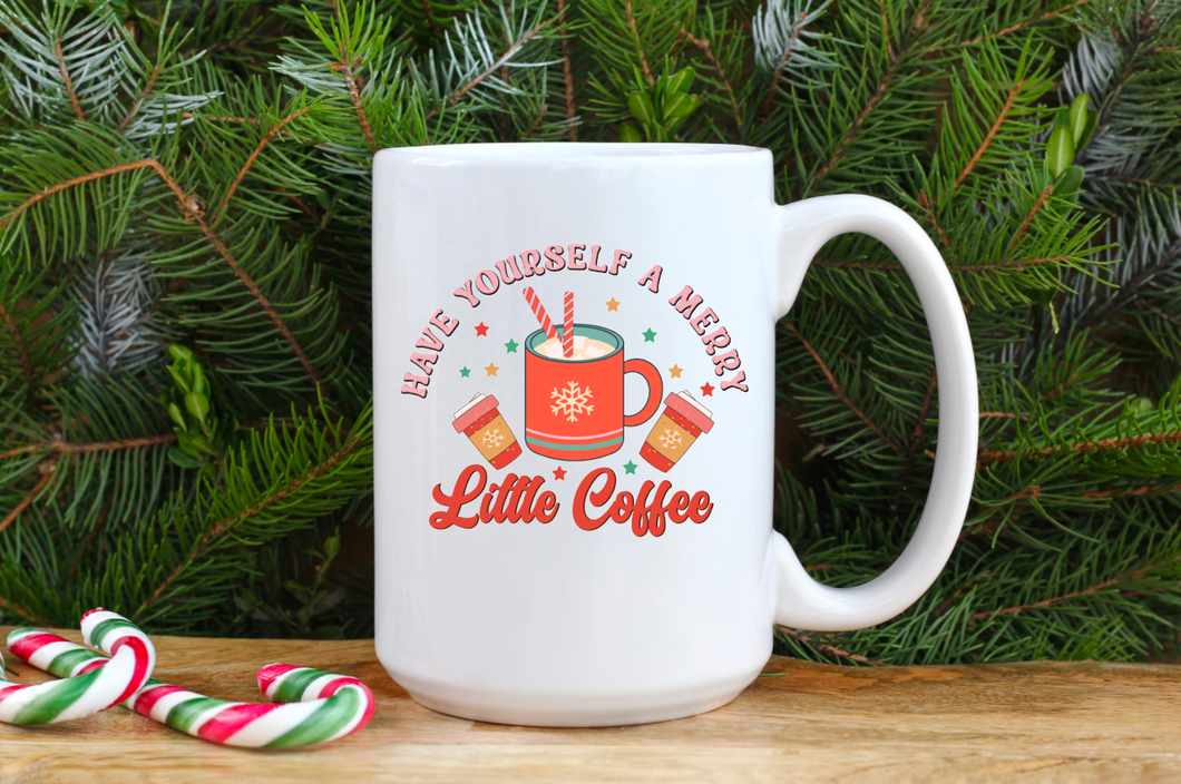 Merry Little Coffee Christmas 15oz Ceramic Mug