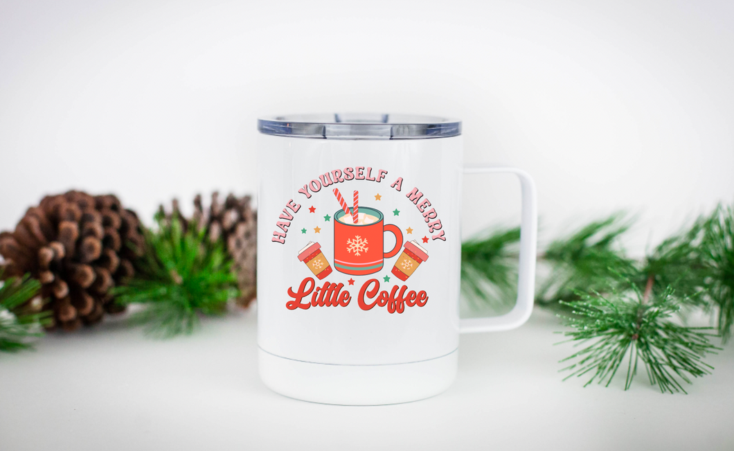 Merry Little Coffee Christmas 12oz Travel Mug