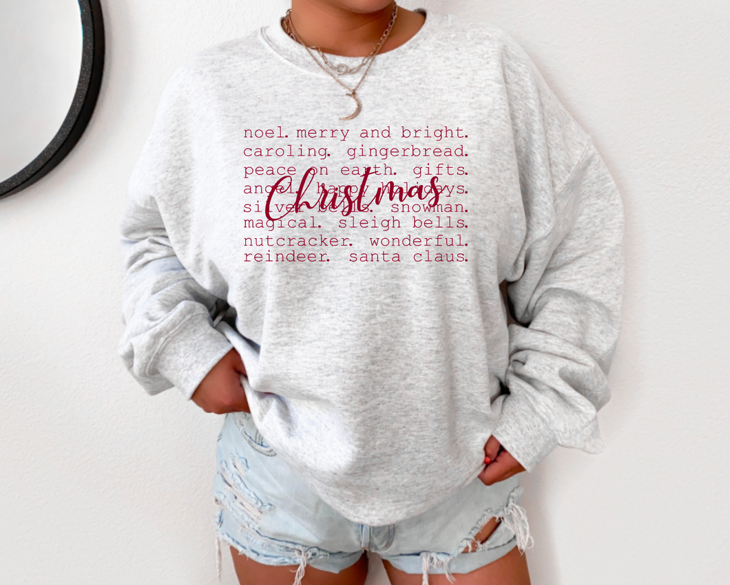 Christmas Typography Crewneck Sweatshirt