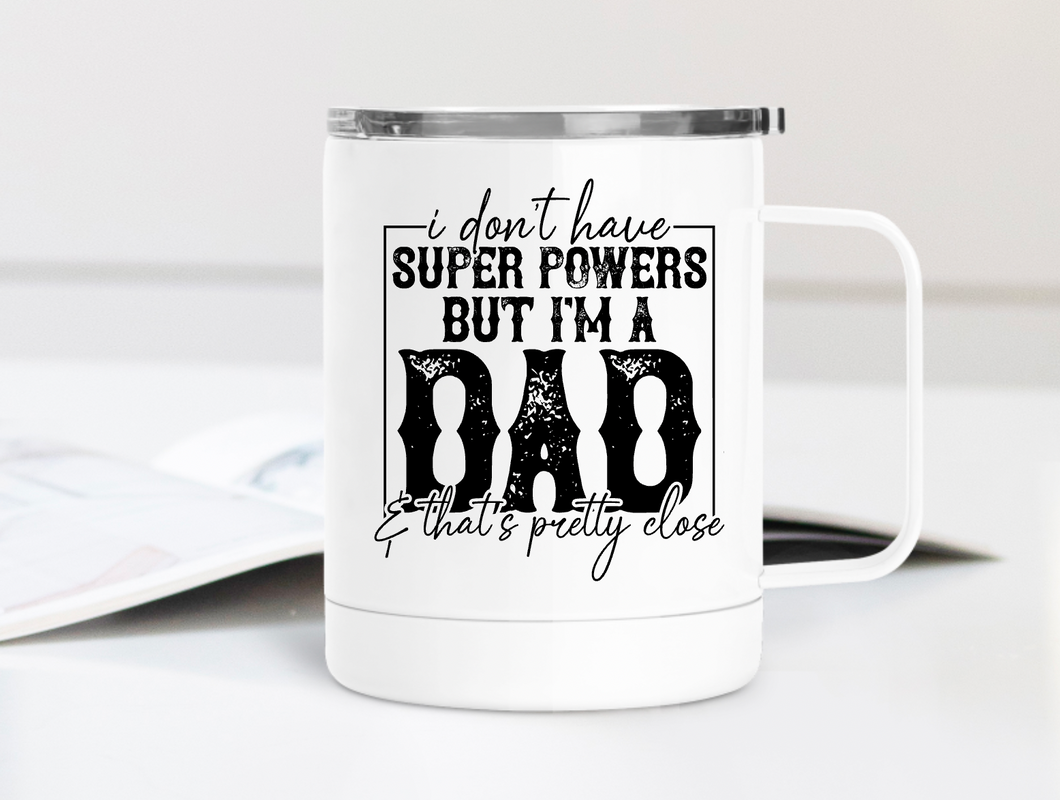 Super Powers Dad 12oz Travel Mug