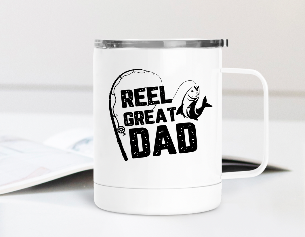 Reel Great Dad 12oz Travel Mug