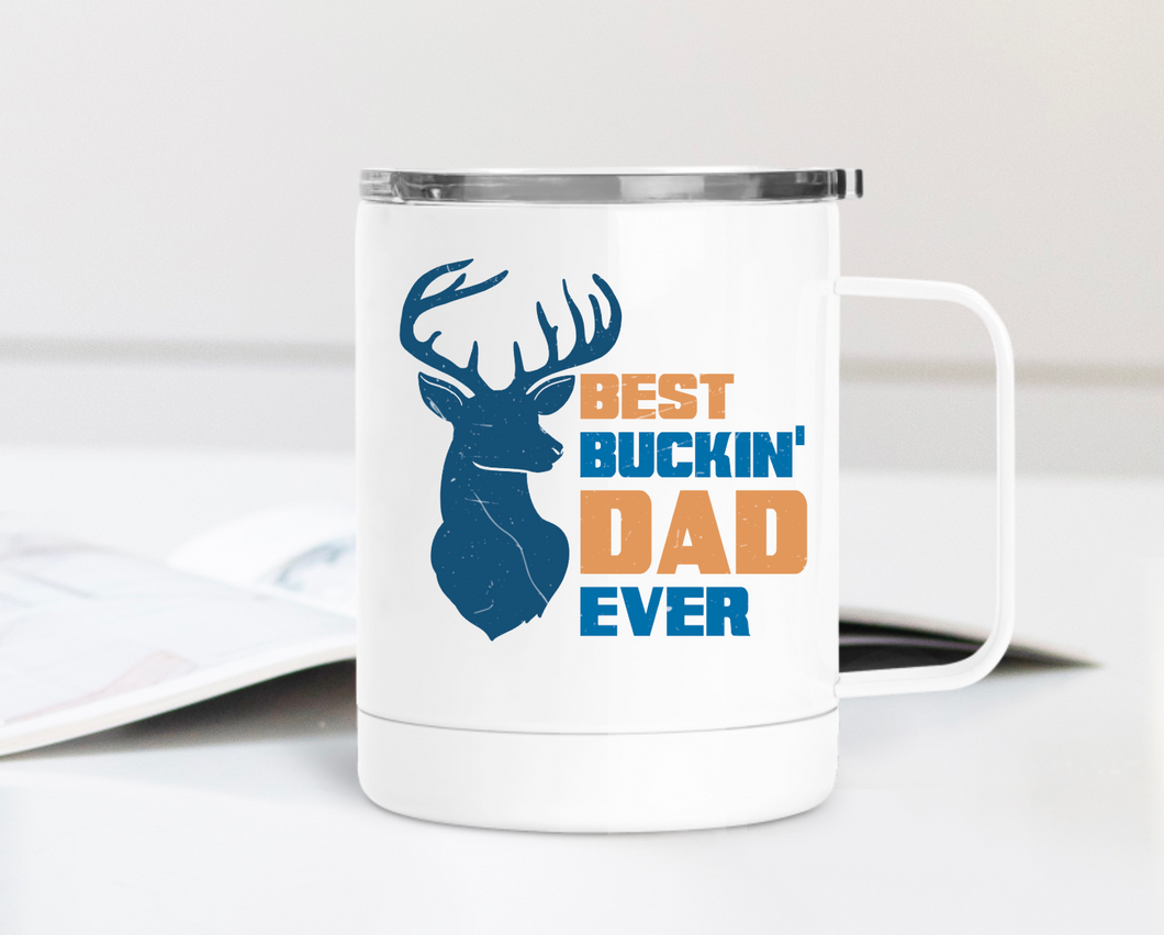 Best Buckin Dad 12oz Travel Mug