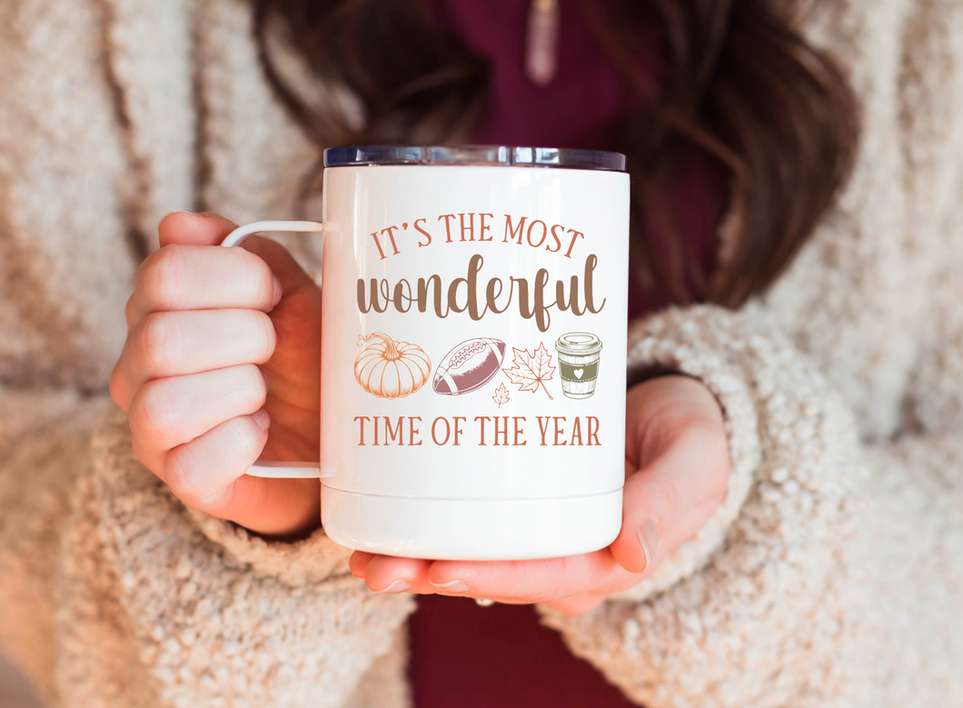 It's the Most Wonderful Time of the Year Fall 12oz Travel Mug