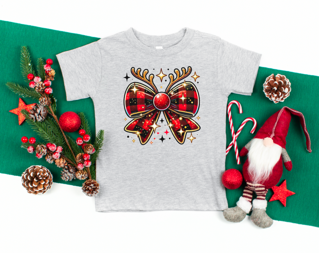 Reindeer Bow Youth Graphic Tee