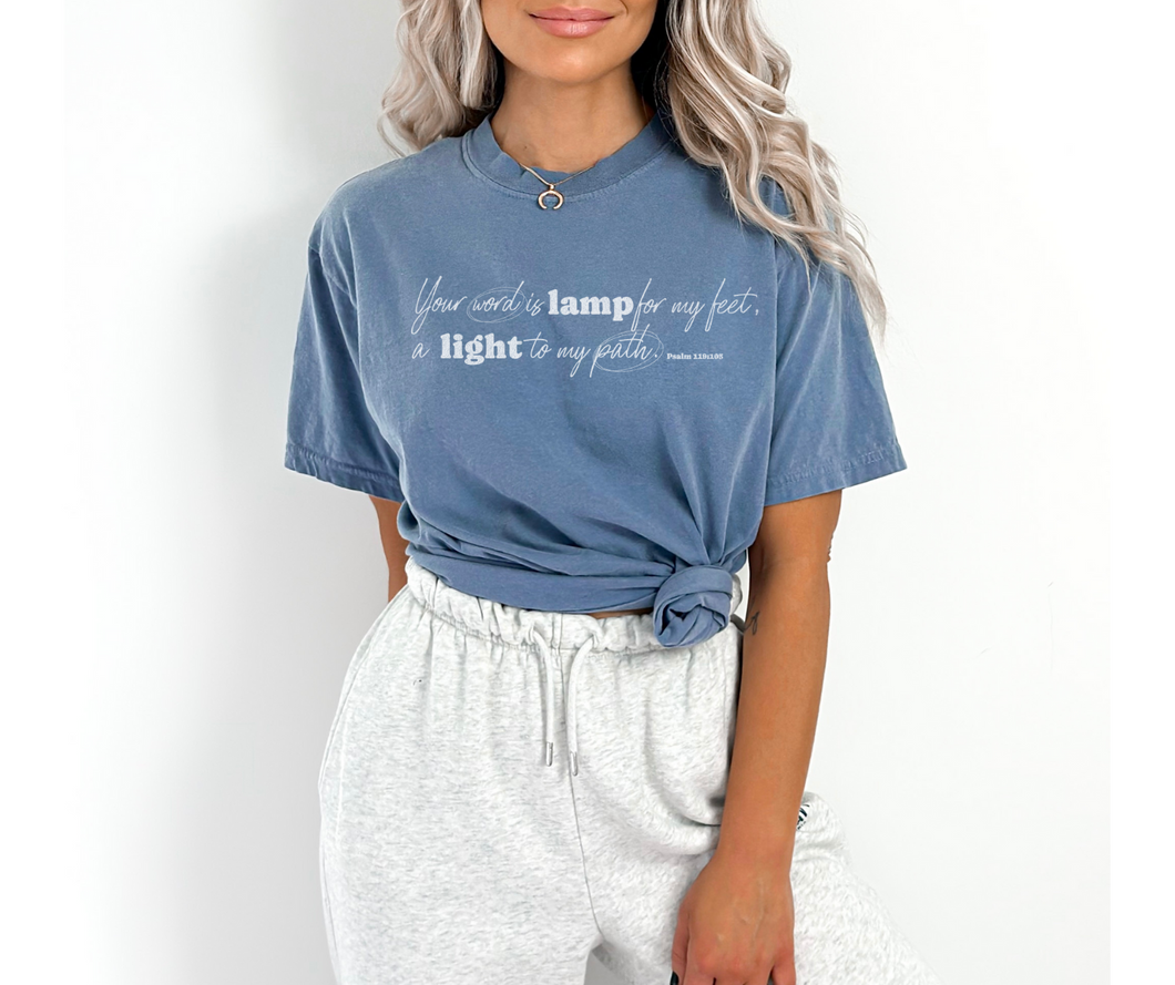 Your Word is Lamp for My Feet Faith Graphic Tee