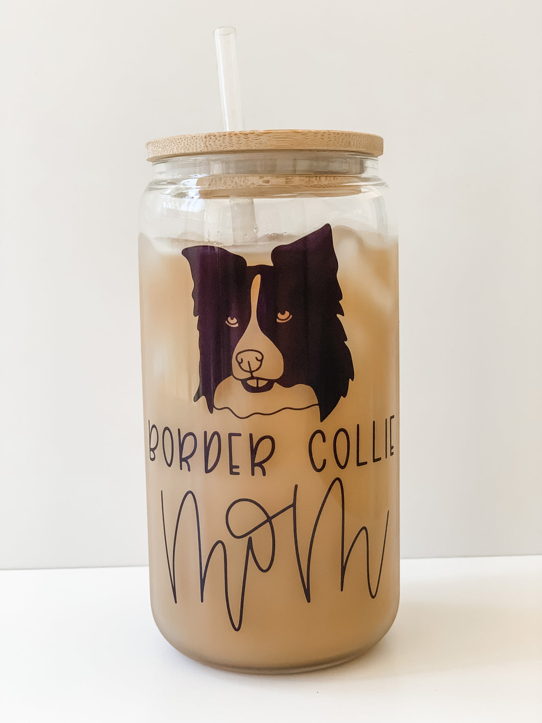 Dog Mom 16oz Glass Can Cups