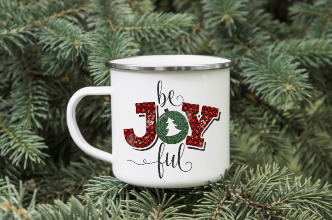 Be Joyful 12oz Enamel Camping Mug