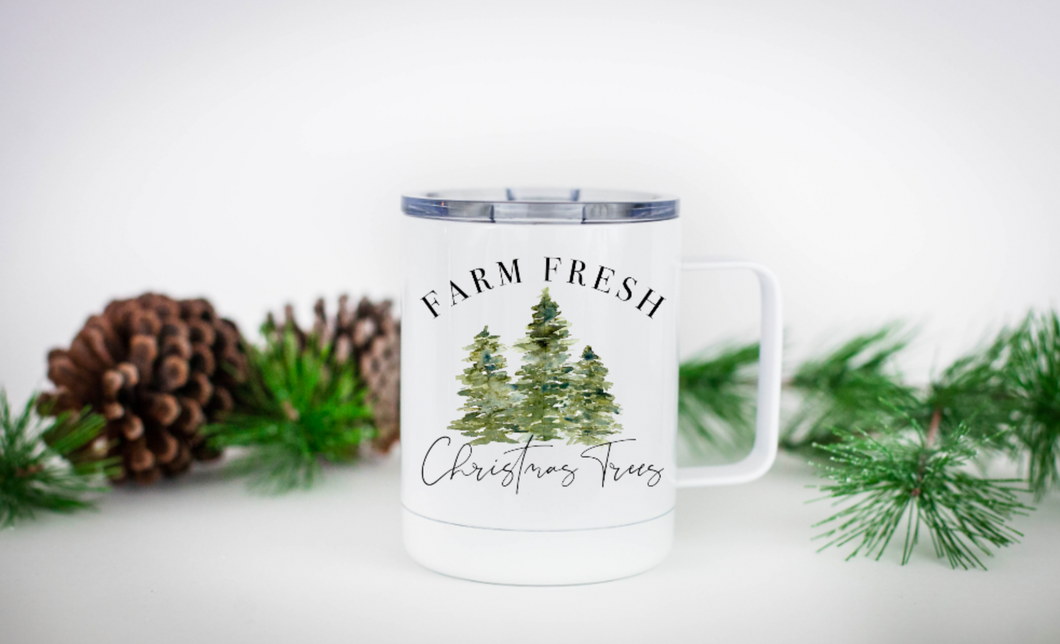 Farm Fresh Christmas Trees 12oz Travel Mug