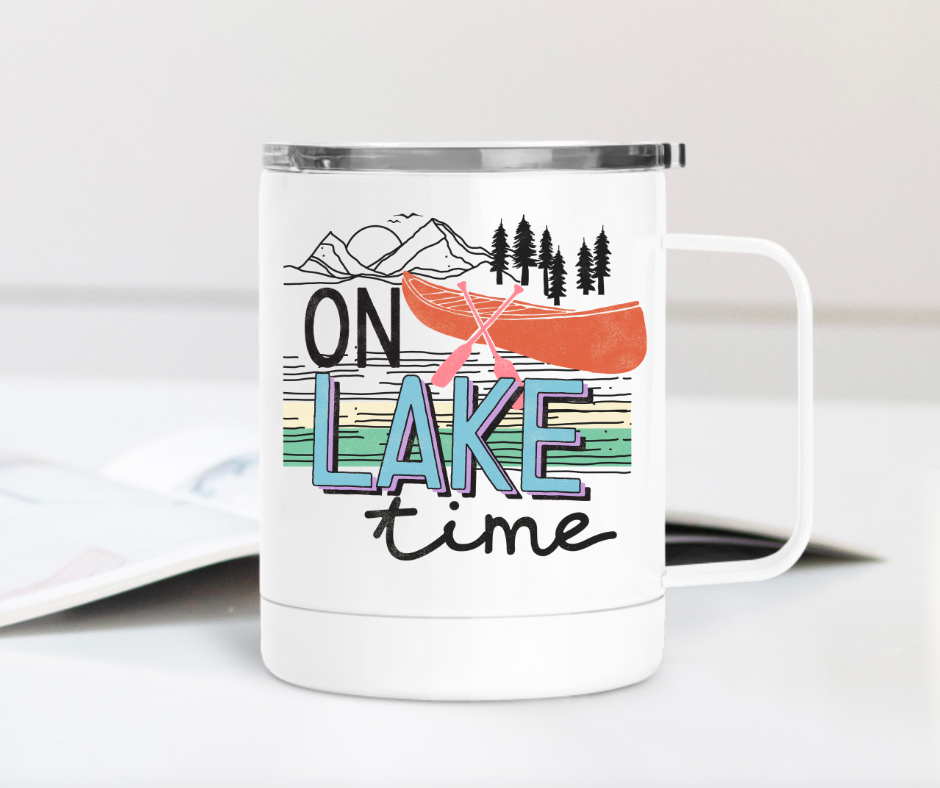 On Lake Time 12oz Travel Mug