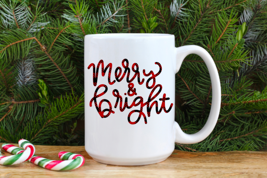 Merry & Bright 15oz Ceramic Mug