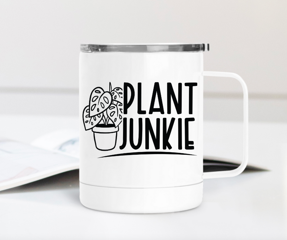 Plant Junkie 12oz Travel Mug