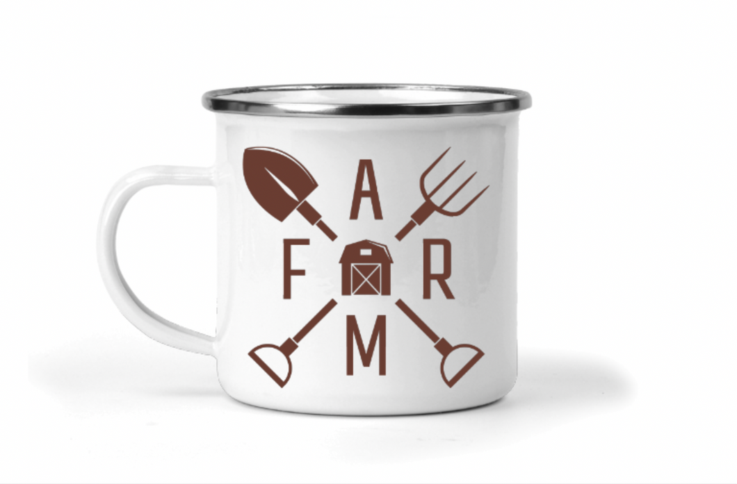 Farm 12oz Enamel Camping Mug