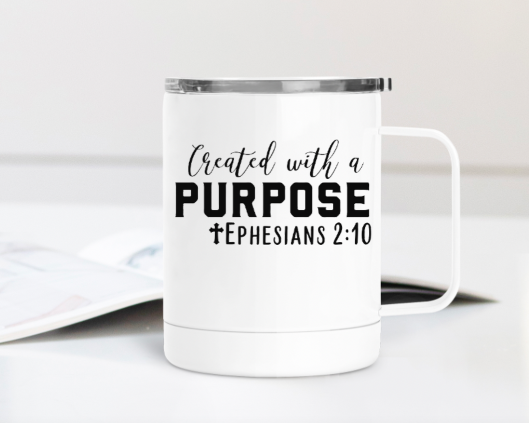 Created with a Purpose 12oz Travel Mug