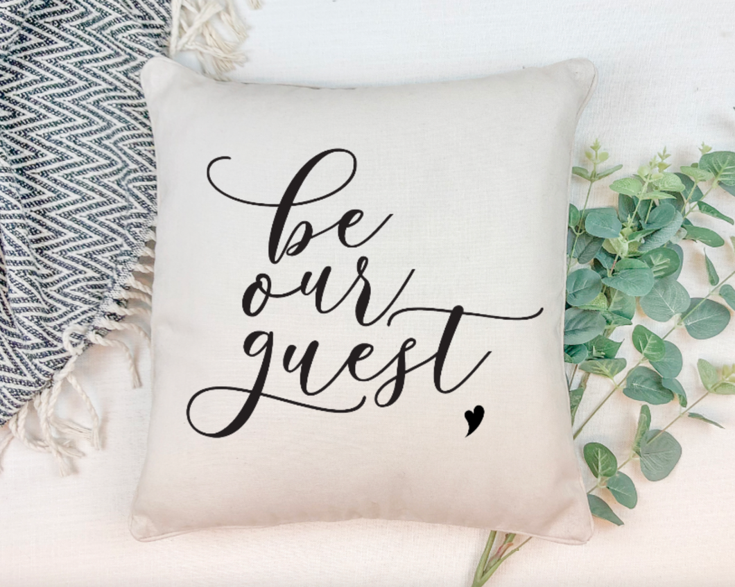 Be our guest outlet pillow cover