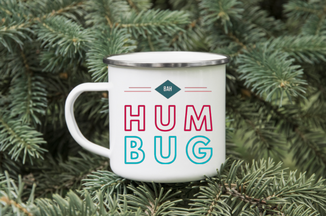 Bah Hum Bug 12oz Enamel Camping Mug