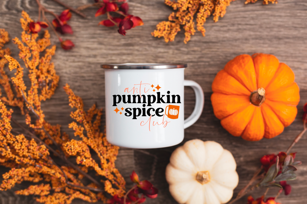 Anti Pumpkin Spice Club 12oz Enamel Camping Mug