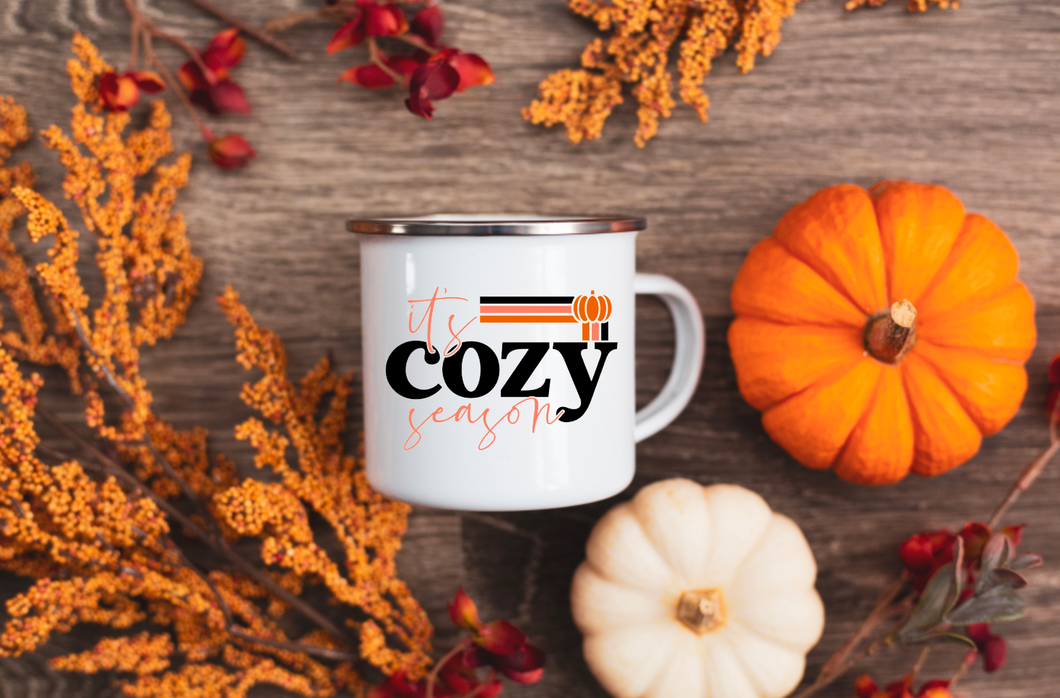 It's Cozy Season 12oz Enamel Camping Mug