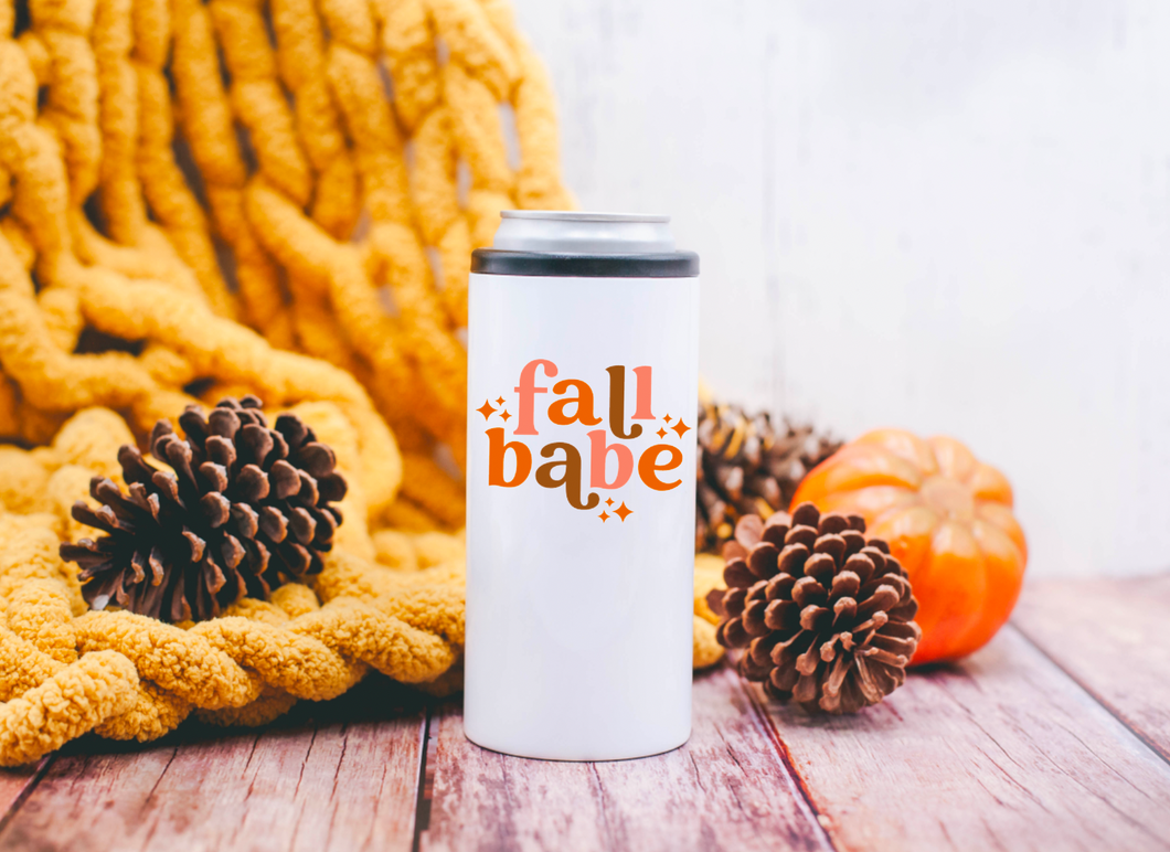 Fall Babe 12oz Insulated Can Cooler