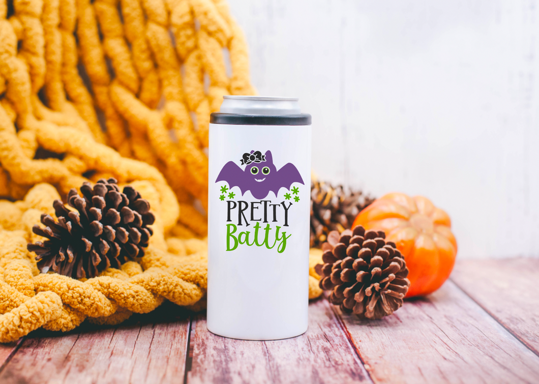 Pretty Batty 12oz Insulated Can Cooler