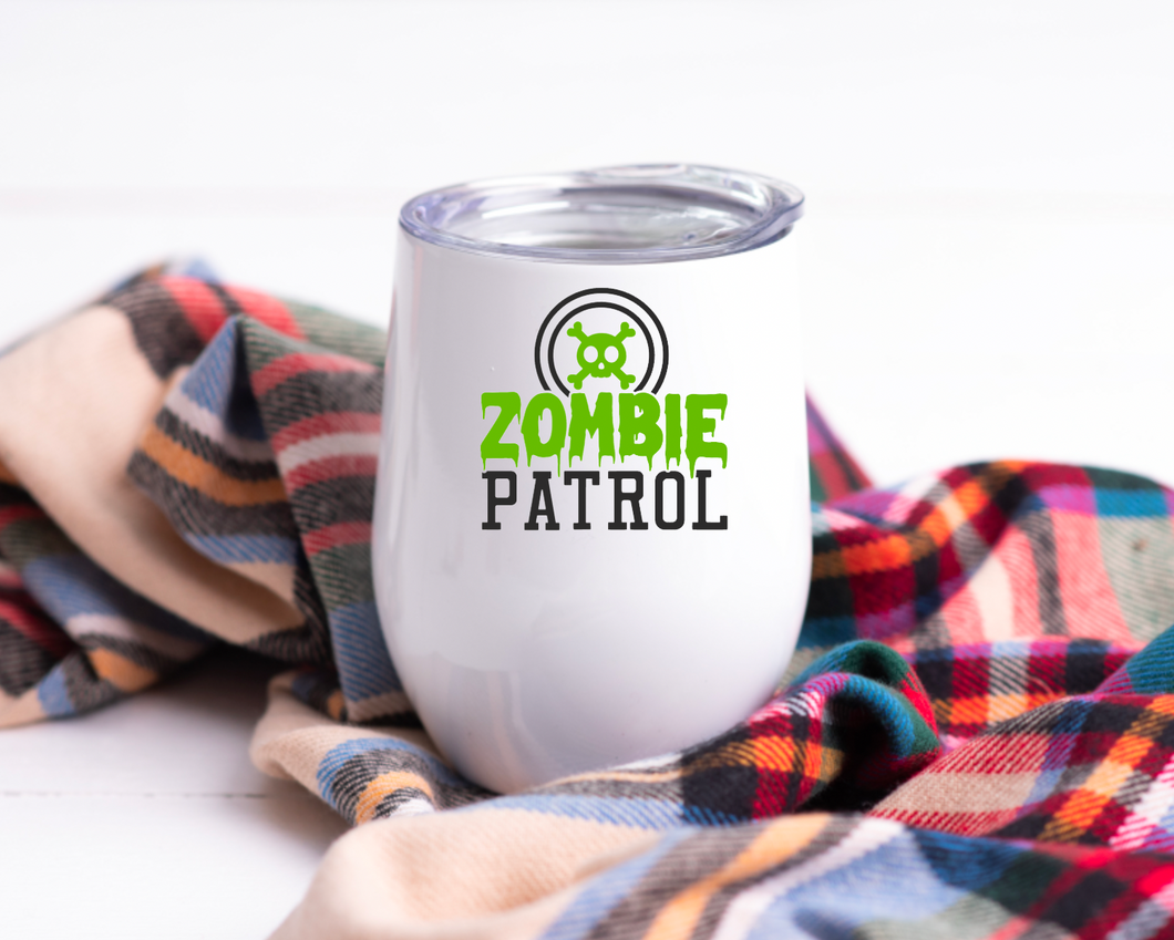 Zombie Patrol 12oz Insulated Stemless Wine Tumbler