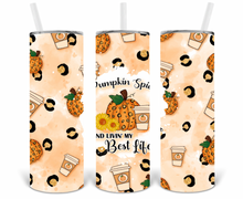 Load image into Gallery viewer, Pumpkin Spice Best Life 20oz Insulated Tall Tumbler with Straw
