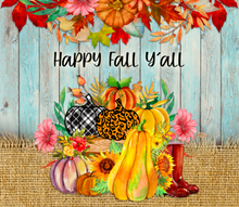 Load image into Gallery viewer, Happy Fall Y&#39;all 20oz Insulated Tall Tumbler with Straw
