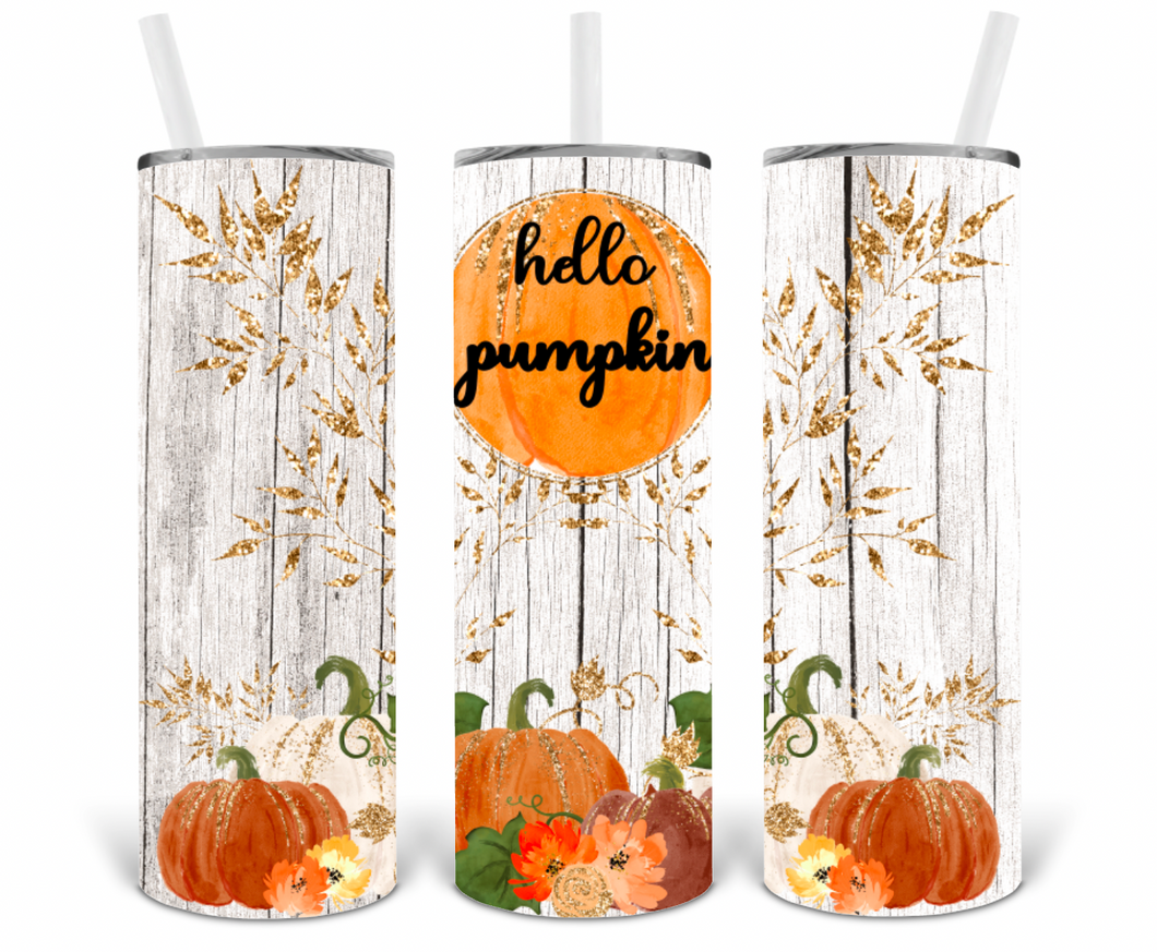 Hello Pumpkin 20oz Insulated Tall Tumbler with Straw