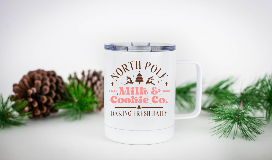 North Pole Milk & Cookie Co 12oz Travel Mug