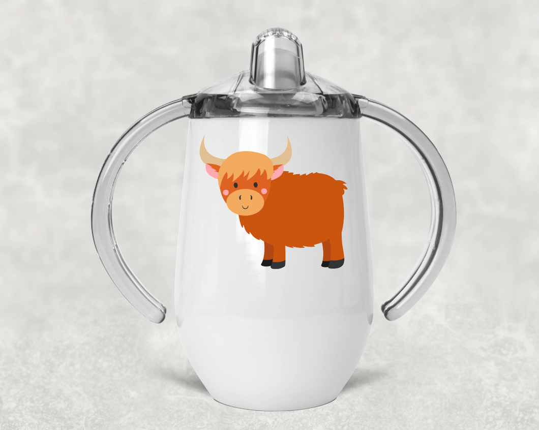 Highland Cow Insulated Kid Sippy Cup