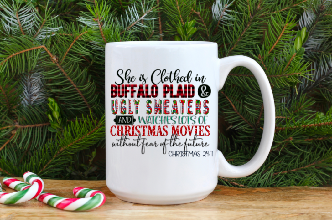 She is Clothed in Christmas 15oz Ceramic Mug