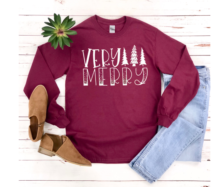 Very Merry Long Sleeve Graphic Tee