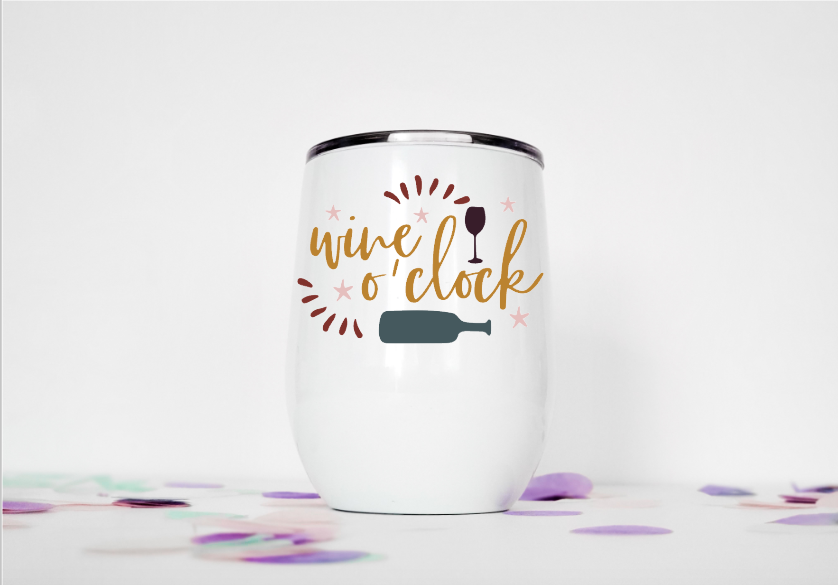 Wine O'Clock 12oz Stemless Insulated Wine Tumbler